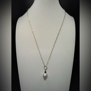 Gold Chain Necklace with Pearl Pendant